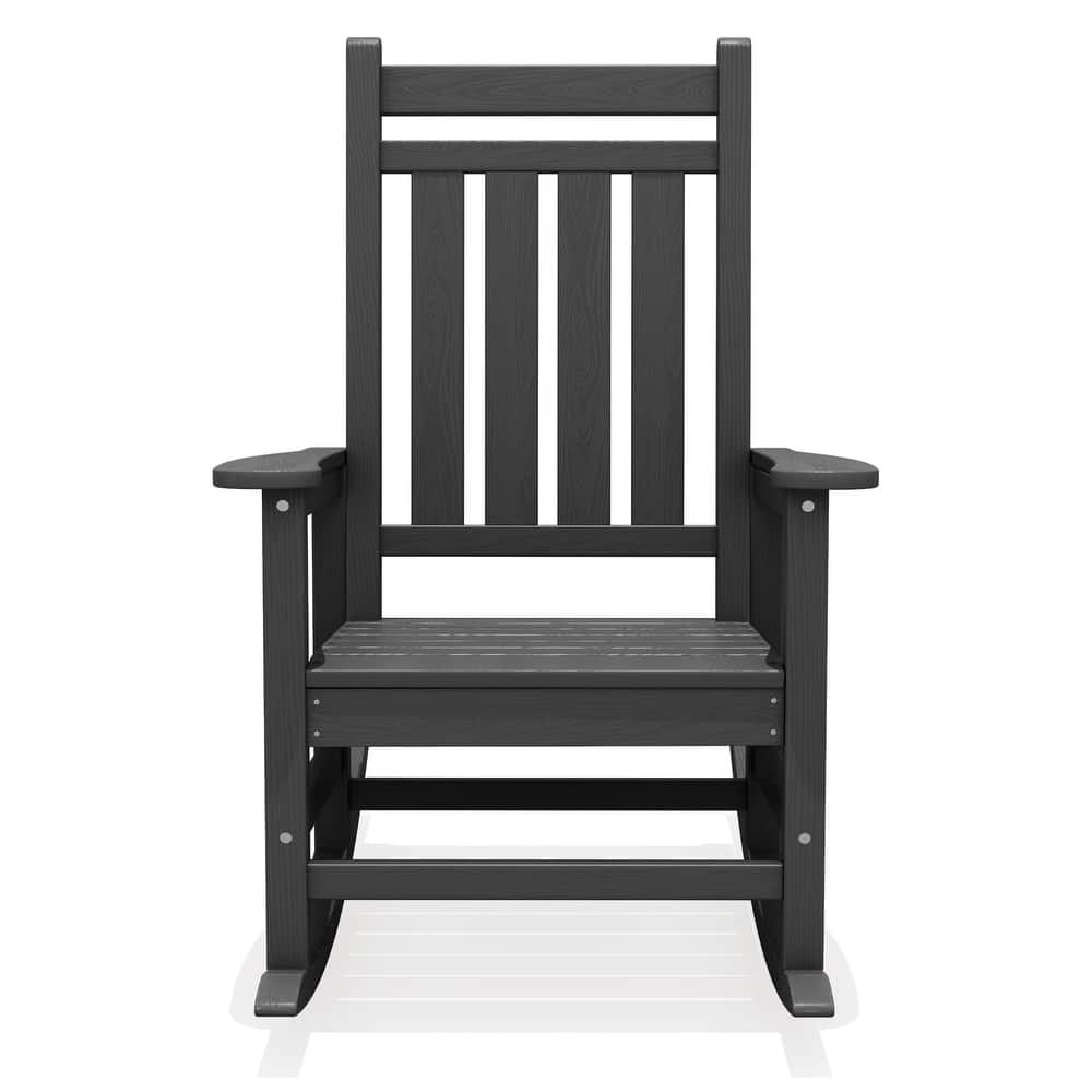 Modern High-Back Rocking Adirondack Chair All Weather