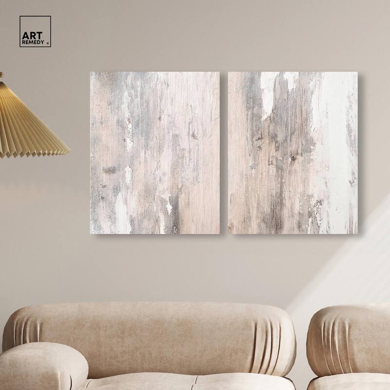 Striated Texture I Canvas Set of 2 by Art Remedy, Gallery Wrapped
