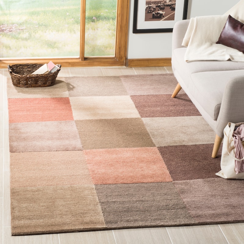 SAFAVIEH Couture Hand-knotted Tibetan Soline Modern Wool Rug - 4' x 6' - Multi