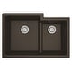 preview thumbnail 56 of 61, Karran 32" Undermount Large/Small Bowl Quartz Kitchen Sink Kit - 32" x 21.25" x 9"