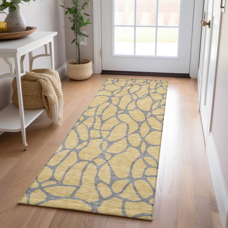 Machine Washable Indoor/ Outdoor Contemporary Chantille Rug