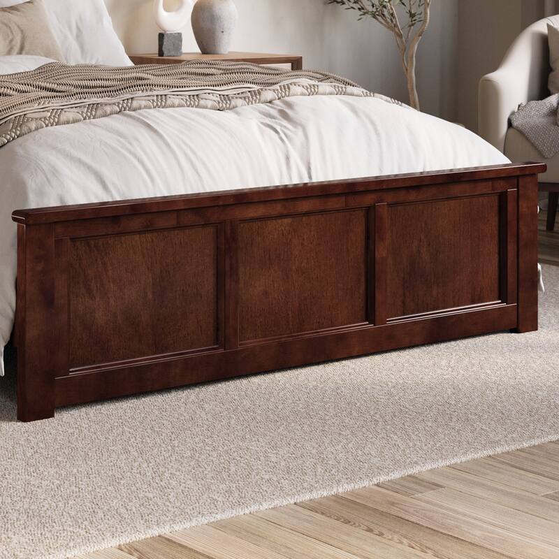 Charlotte Solid Wood Low Profile Platform Bed with Matching Footboard