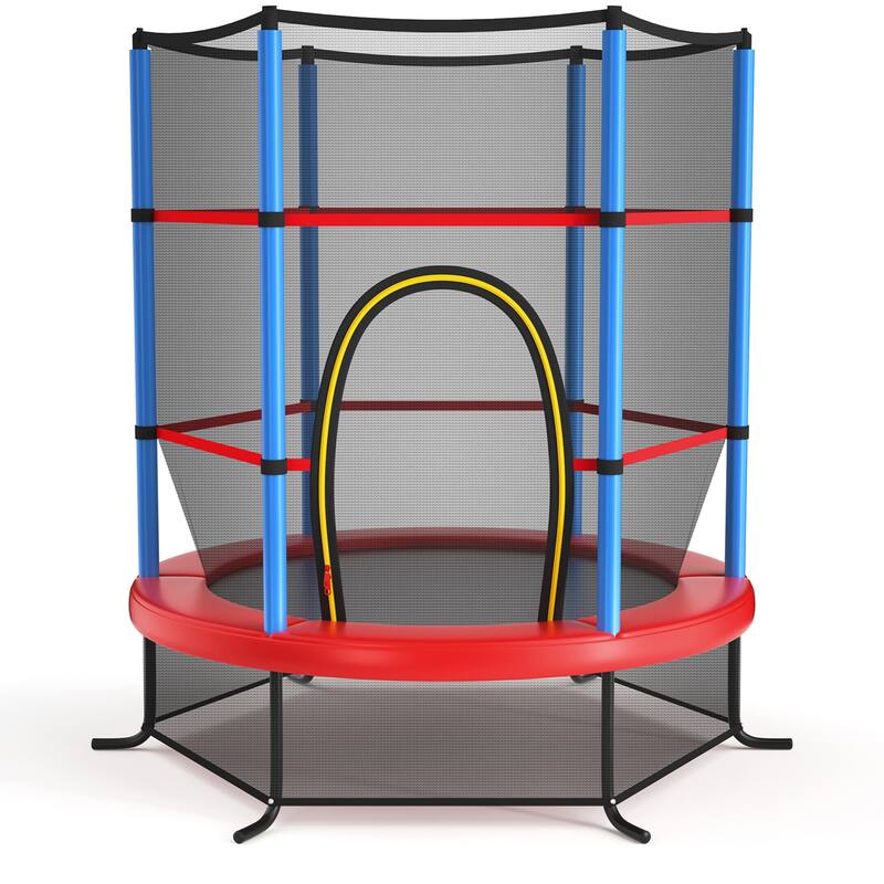 Gymax 55'' Trampoline for Kids Toddler Recreational Trampoline w/ - Kids