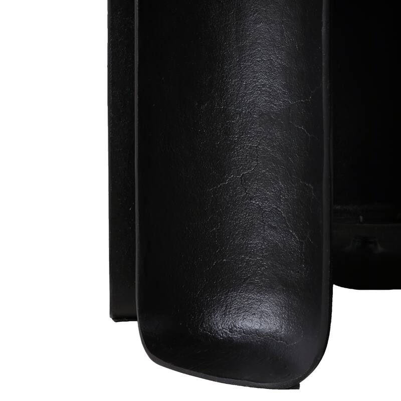 Marble Coffee Table Round Sculptural Pedestal - 30" Black - 30.0"