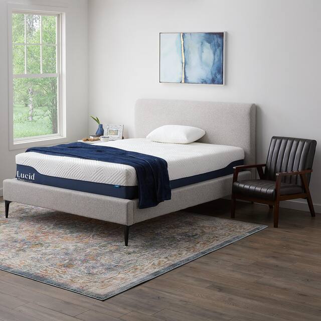 LUCID Comfort Collection 12-inch Gel and Aloe Vera Hybrid Mattress
