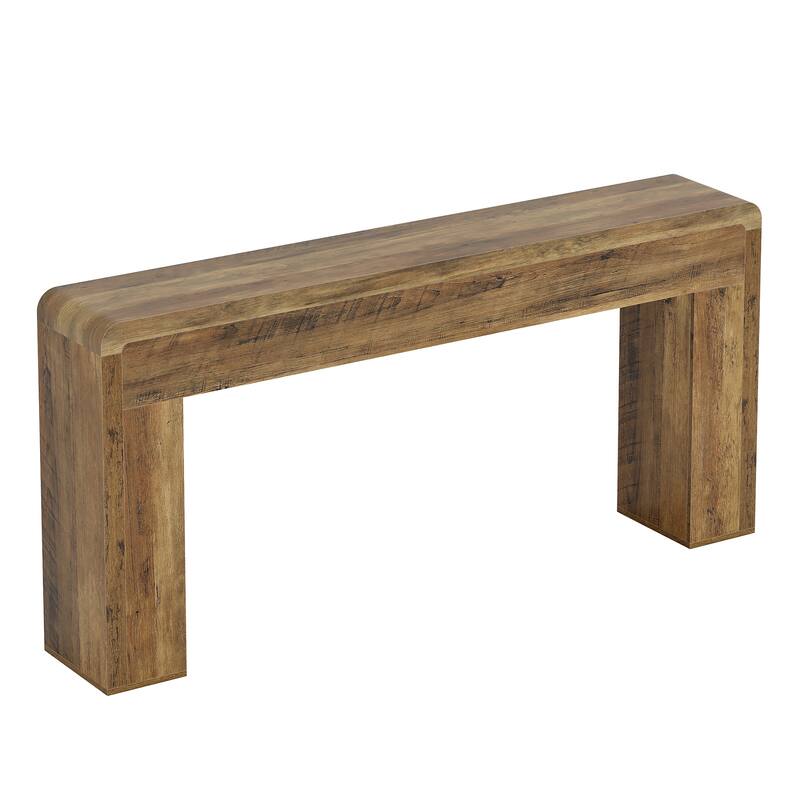 Industrial Rustic Brown Extra Long 70.9" Console Table for Entryway