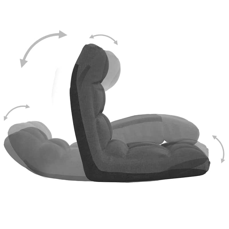 vidaXL Floor Chair Lounge Chair Chaise Lounge Folding Floor Lounger Fabric