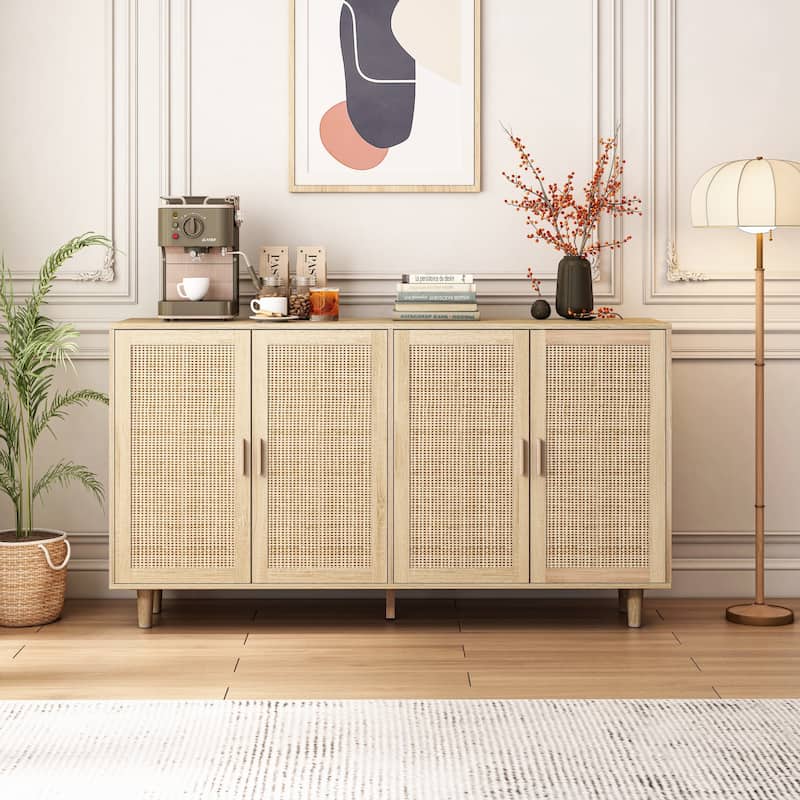 62.20" Modern Sideboard Storage Cabinet with Door