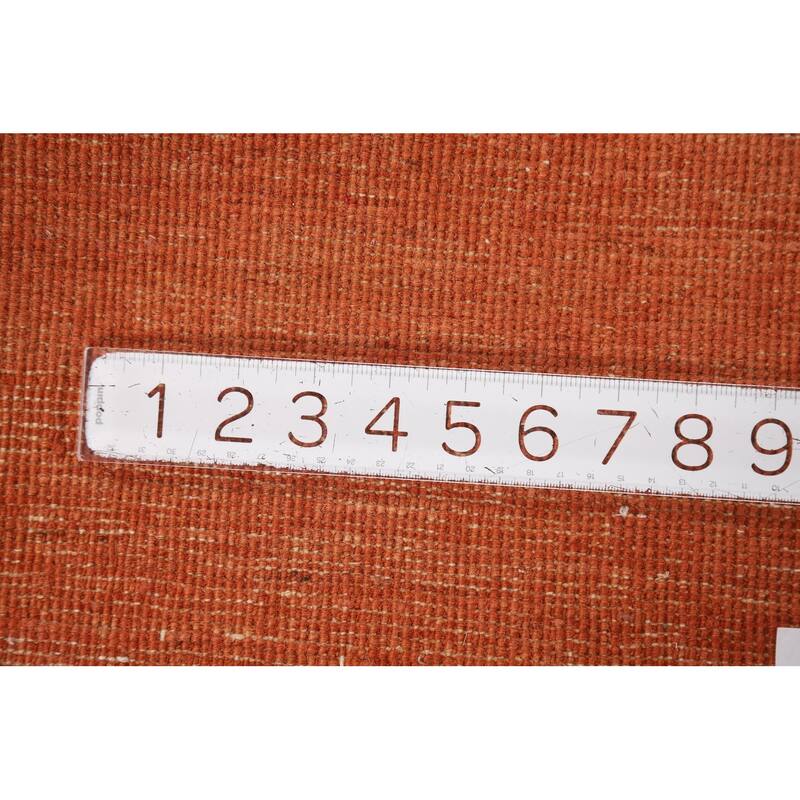 Orange Gabbeh Modern Foyer Rug Handmade Wool Carpet - 2'9"x 4'2"