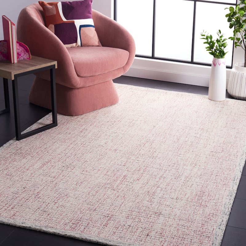 SAFAVIEH Handmade Abstract Zhanina Modern Rug - 5' x 8' - Pink/Ivory