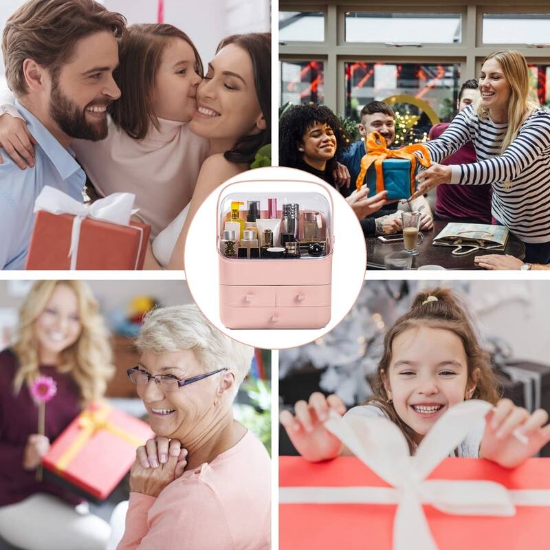 Makeup Organizer, Waterproof&Dustproof Cosmetic Organizer Box Open Makeup Display Boxes,Skincare