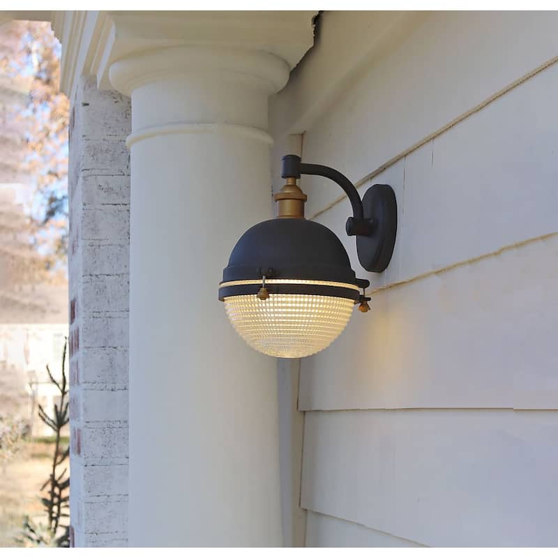 Maxim Portside Single Light 11" Tall Outdoor Wall Sconce with Glass