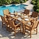 preview thumbnail 1 of 11, WINSOON 7-Piece HIPS All Weather Outdoor Patio Dining Sets with Umbrella Hole, 1-Table and 6-Chairs Teak