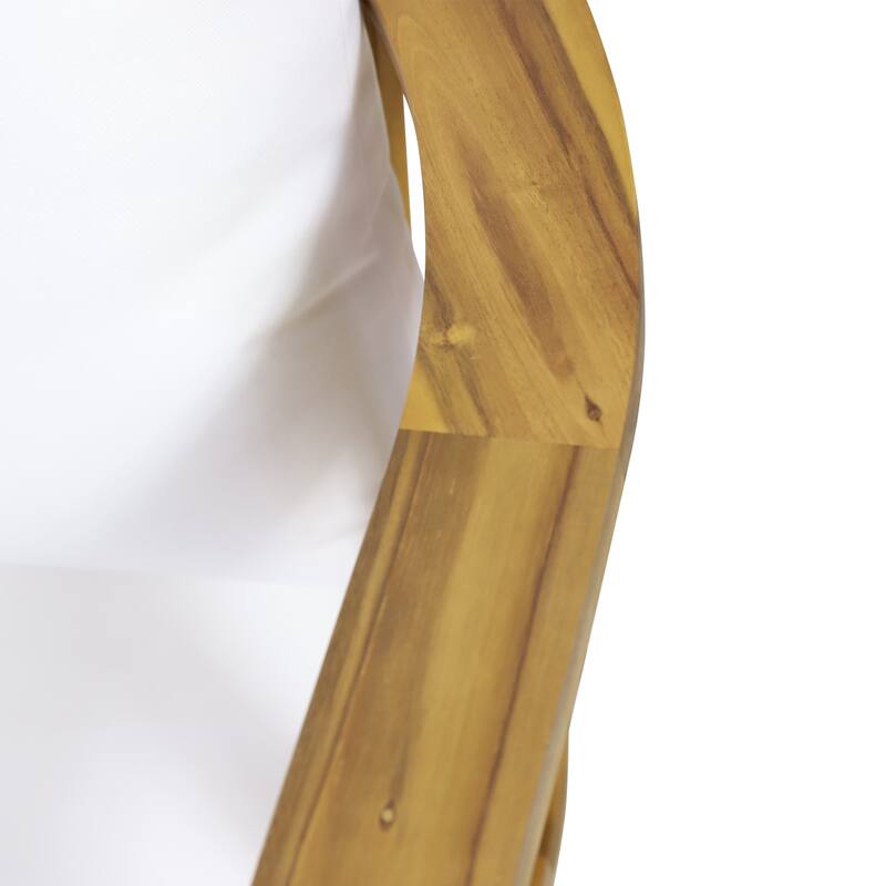 Set of 2, Outdoor Acacia Wood Patio Club Chair