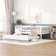 preview thumbnail 5 of 10, White Twin Size Daybed with Trundle, Twin Bed with Fence Guardrails