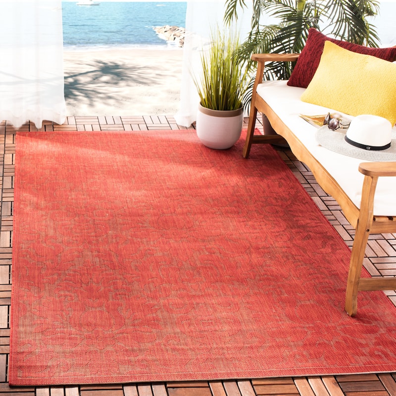 SAFAVIEH Courtyard Willene Boho Indoor/ Outdoor Waterproof Patio Backyard Rug