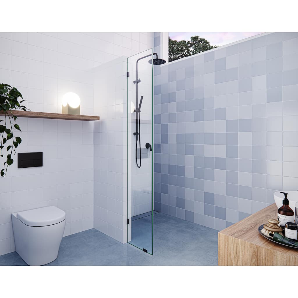 Glass Warehouse 78" x 10.5" Frameless Shower Door - Single Fixed Panel
