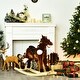 preview thumbnail 39 of 38, Toddler Rocking Horse with Authentic Sounds, Plush Velvet Fabric, Saddle, and Stirrup for Kids 3-8 Years