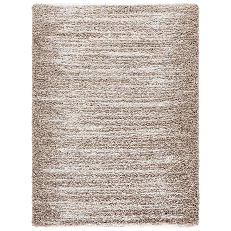 SAFAVIEH Atlantis Shag Annerose Ultra Thick Plush Rug - 4' x 6' - Beige/Ivory
