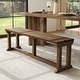 preview thumbnail 1 of 10, Solid Wood Dining Bench, 59" Entryway Bench Kitchen Table Seat for Dining/Living Room, Hallway, Brown