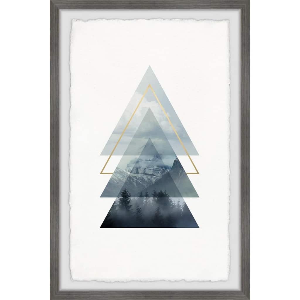 Triangle Pines Framed Painting Print - Nature Wall Art for Home Decor