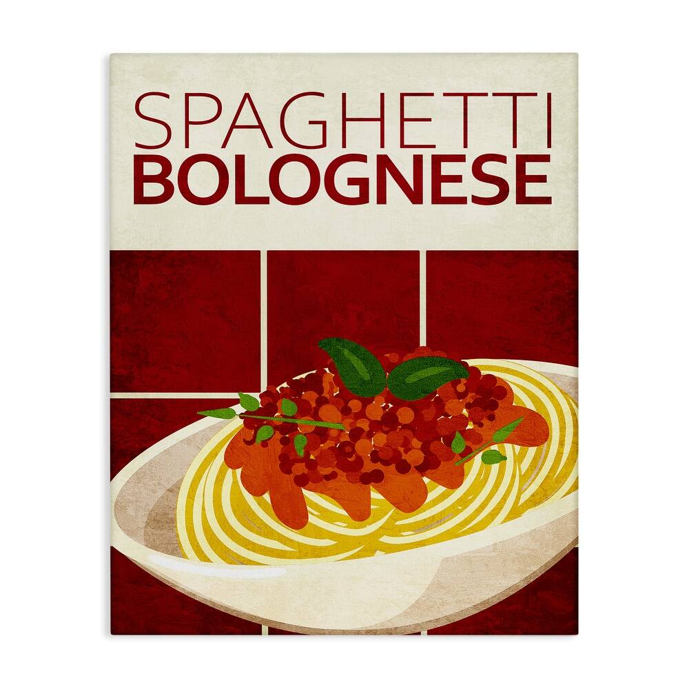 Stupell Spaghetti Classic Kitchen Canvas Wall Art Design By Kim Allen
