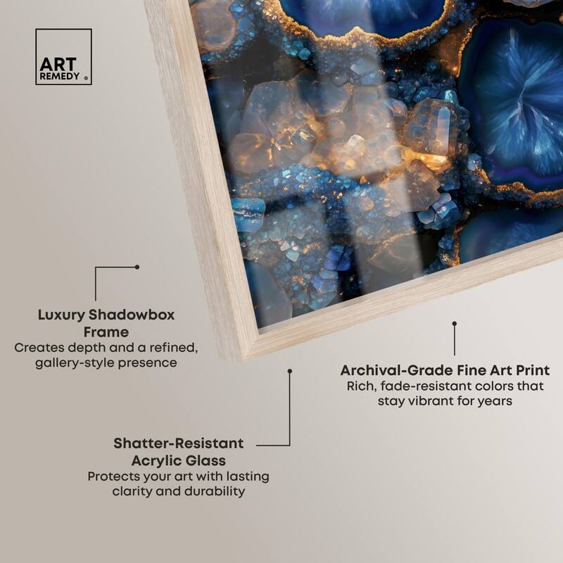Oceanic Gold Sparkle Shadowbox by Art Remedy
