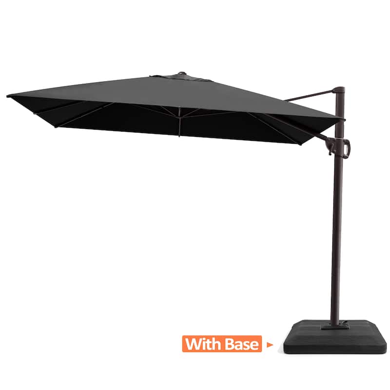 Pellebant 9 FT x 11 FT Outdoor Cantilever-Offset Umbrella with Premium Base Stand