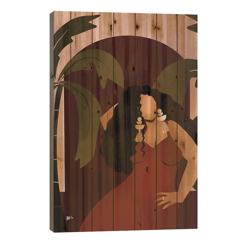 Camille Print On Wood by Bria Nicole - Multi-Color - 40x26x1.5