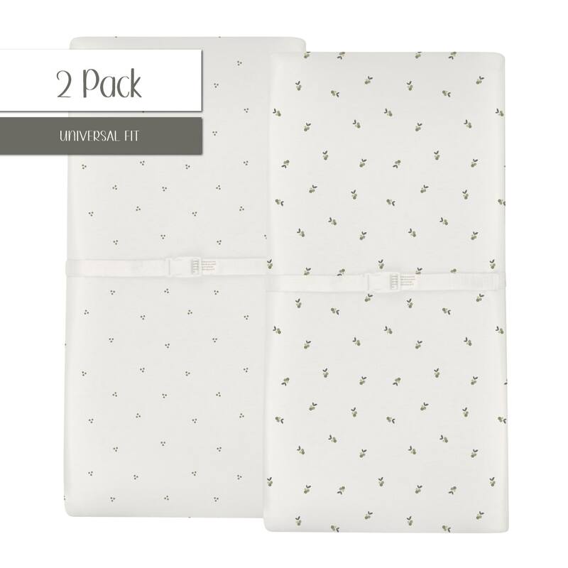 Ely's & Co. Baby Waterproof Changing Pad Cover Sheet Set - 2 Pack - 34" x 17"