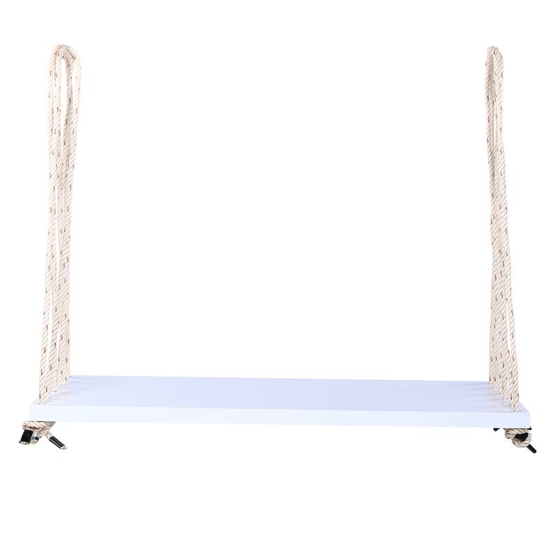 10.8Ft Patio Wooden Hanging Porch Swing Bench with Cushions