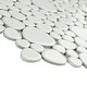 preview thumbnail 3 of 4, SomerTile Pebble White 11" x 11" Porcelain Mosaic Tile