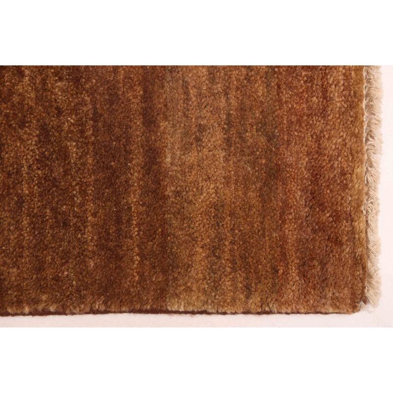 ECARPETGALLERY Hand-knotted Pak Finest Gabbeh Brown Wool Rug - 4'0 x 6'0