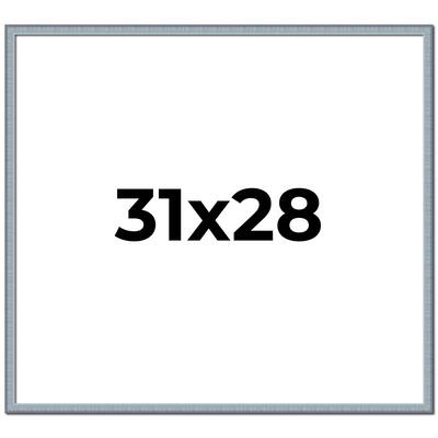 31x28 Frame Rustic Sky Blue Solid Wood Picture Frame | 0.75 Inch