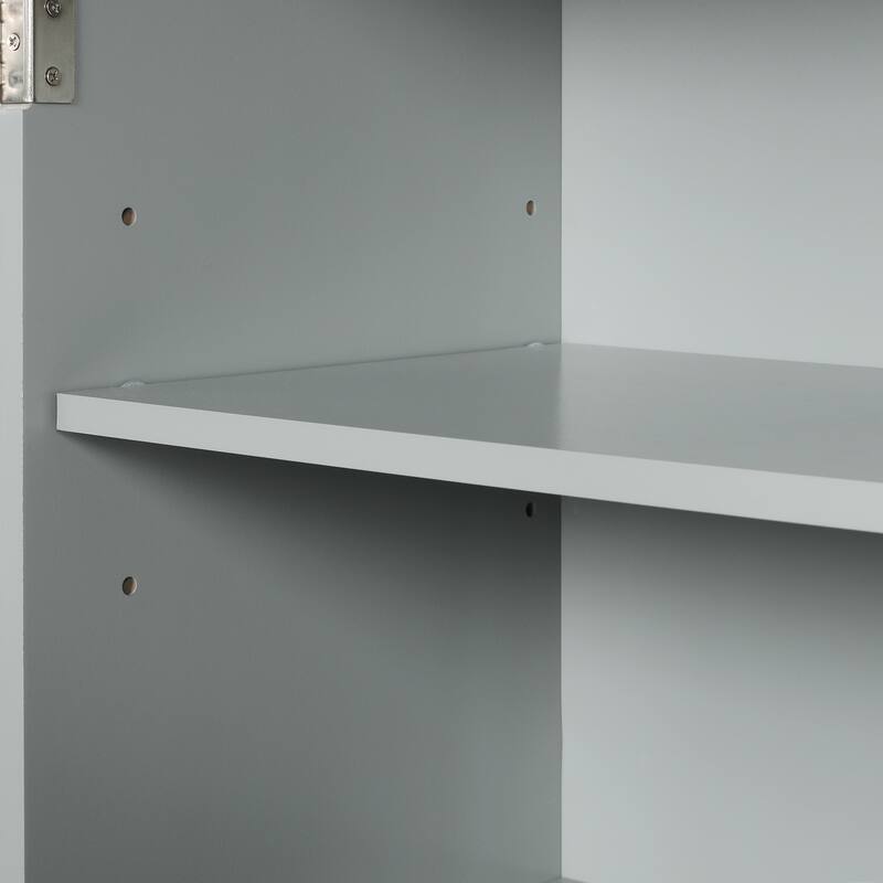 GDFStudio - Wide Bathroom Storage Cabinet with 2 Drawers, Adjustable Shelf & Enclosed Storage - Durable MDF Construction