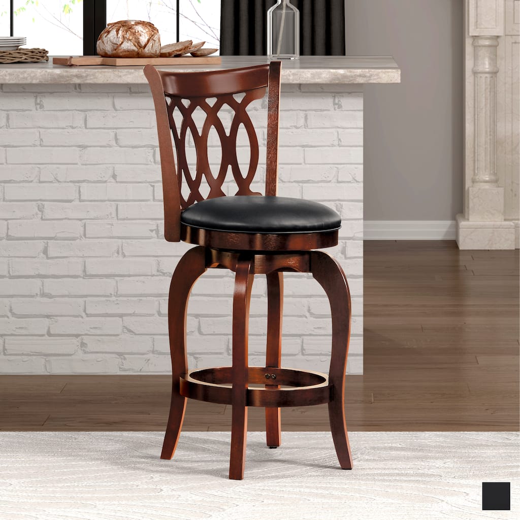 Aris Scroll Back Swivel Barstool