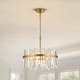 preview thumbnail 1 of 42, Casandra 5-light Drum Crystal Glass Chandelier - 18.5 inches in diameter x 16.5 inches H