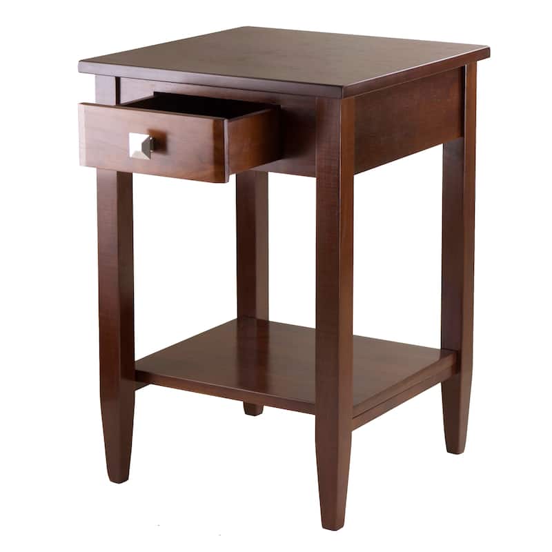 Richmond End Table, Walnut - 18.68" x 17.95" x 25.98"
