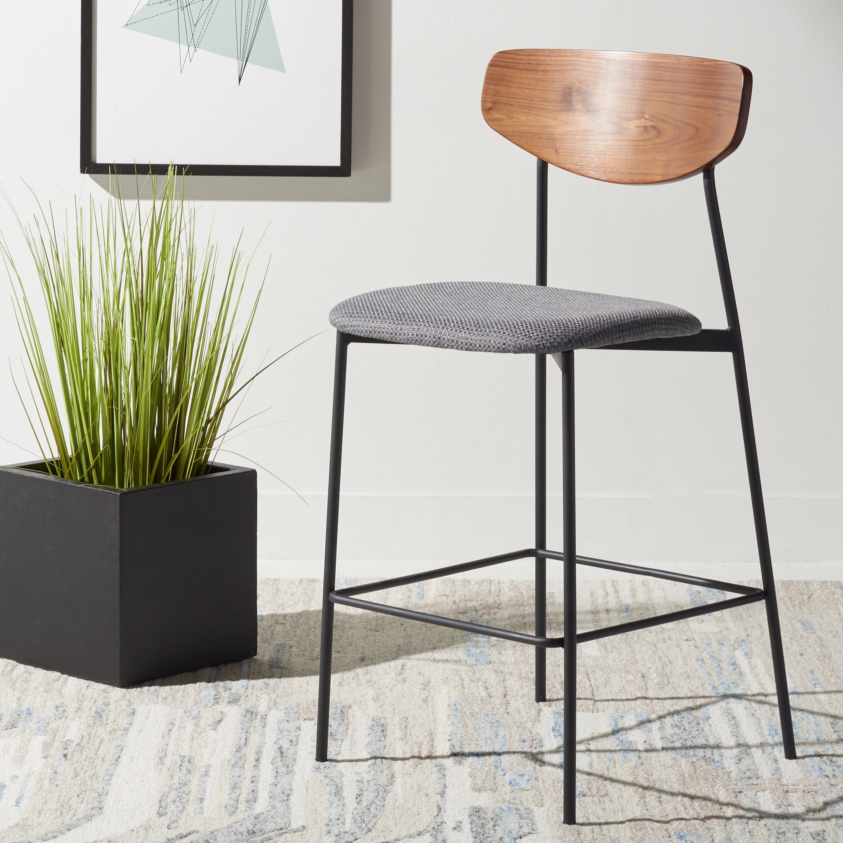 SAFAVIEH Ryker Mid Century 26 inch Counter Stool 20.3