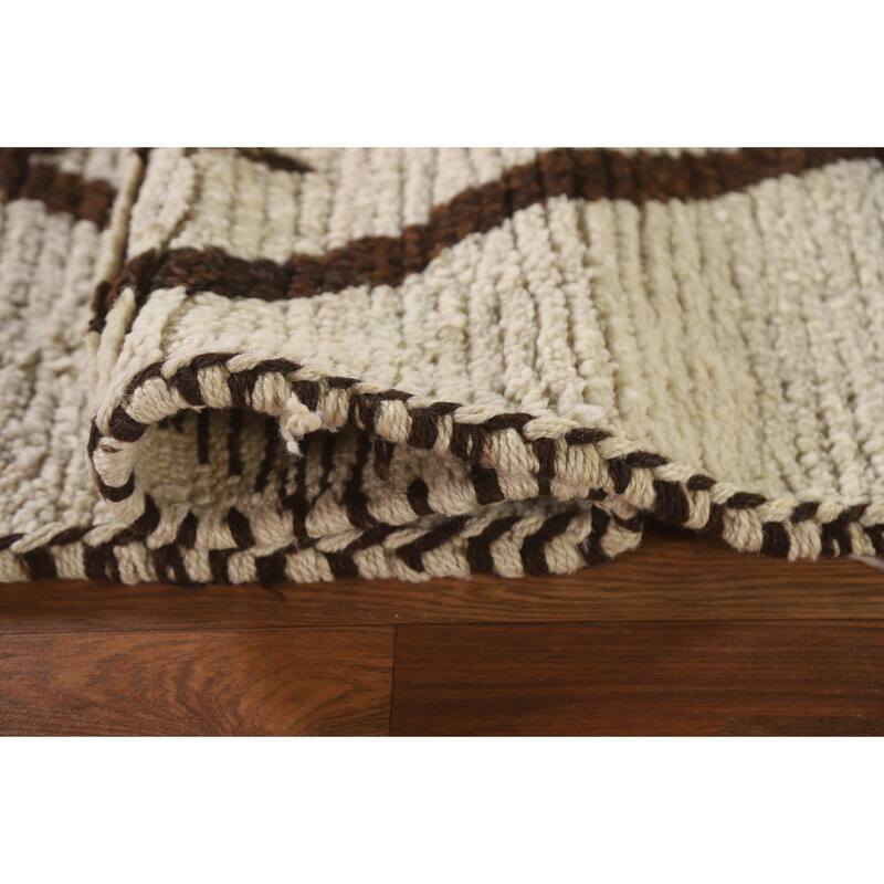 Natural Dye Anatolian Oriental Runner Rug Hand-knotted Wool Carpet - 3'5"x 10'7"