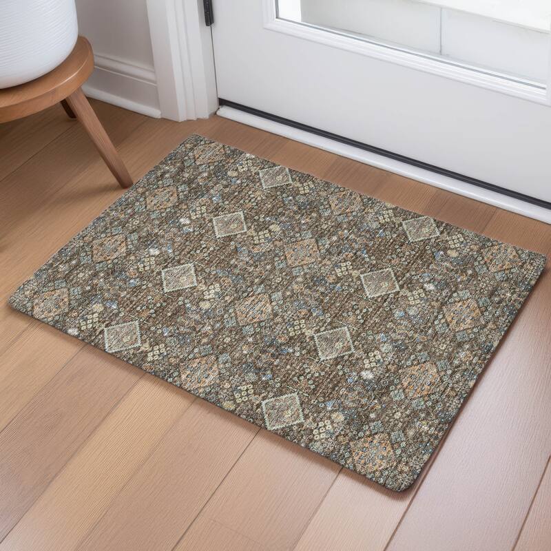 Machine Washable Indoor/ Outdoor Global Bidunga Chantille Rug