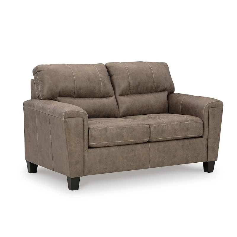 Signature Design by Ashley Navi Fossil Loveseat - 61" W x 38" D x 39" H