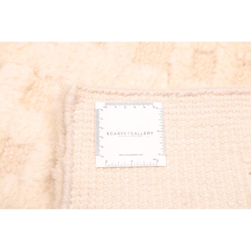 ECARPETGALLERY Hand-knotted Looma Cream Wool Rug - 8'0 x 9'8