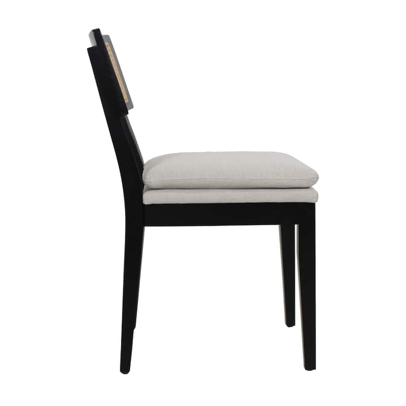 Monroe Rubberwood Cane Back Solid Wood Side Chair by East at Main (Set of 2)