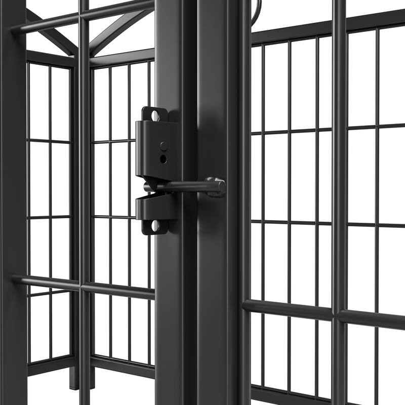 24" Dog Pen 8 Panel Dog Playpen Indoor Outdoor Metal Puppy Pet Fence Portable Folding Animal Exercise Fence