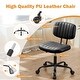 preview thumbnail 8 of 15, Modern PU Leather Low-back Office Chair with Wheels