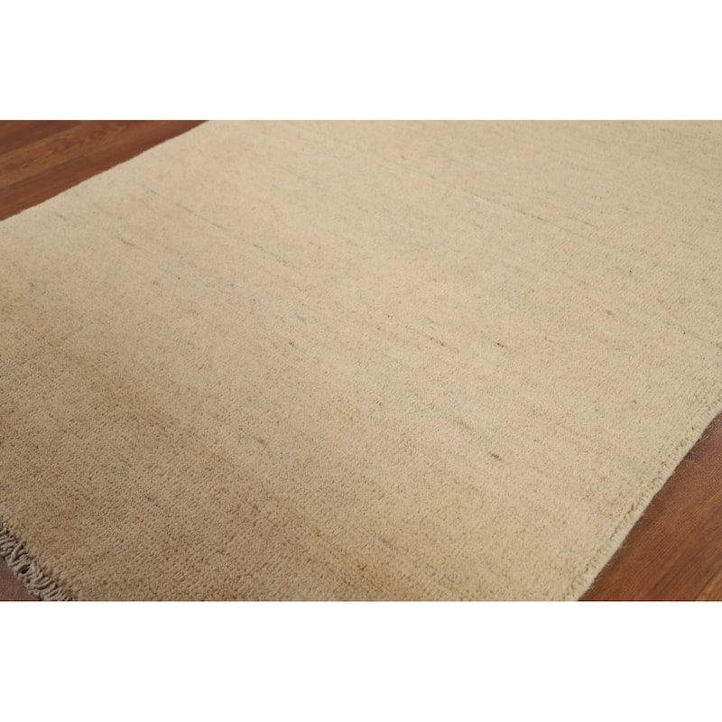Contemporary Gabbeh Oriental Foyer Rug Hand-Knotted Wool Carpet - 2'7"x 5'10"