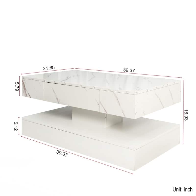 High LED Coffee Table,Modern Coffee Table for Living Room,Living Room Tables,Large Living Room Furniture