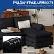 preview thumbnail 24 of 28, Moasis 142 Inch Modular Velvet Sectional Sofa with Movable Ottoman and Pillow Armrest for Living Room