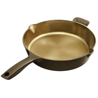 iLiving Seasoned Modern Heirloom Mirror Polished Cast Iron Skillet Pan 12" (2.7/3.7L)